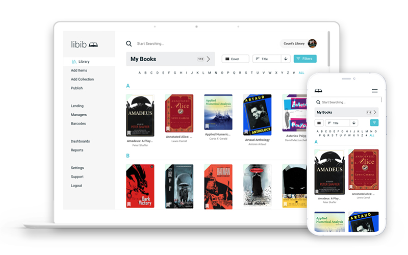 Libib syncs across all your devices in the cloud